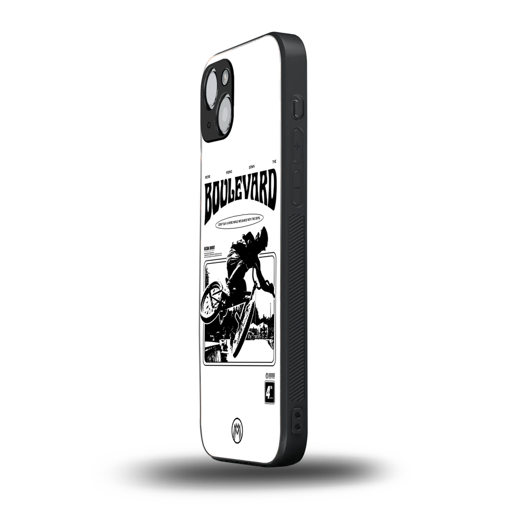 boulevard back phone cover | glass case for iphone 14 plus