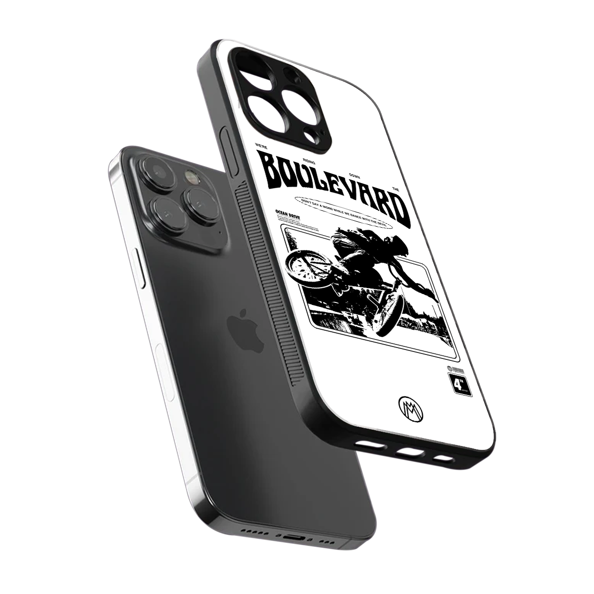 boulevard back phone cover | glass case for iphone 15 pro max