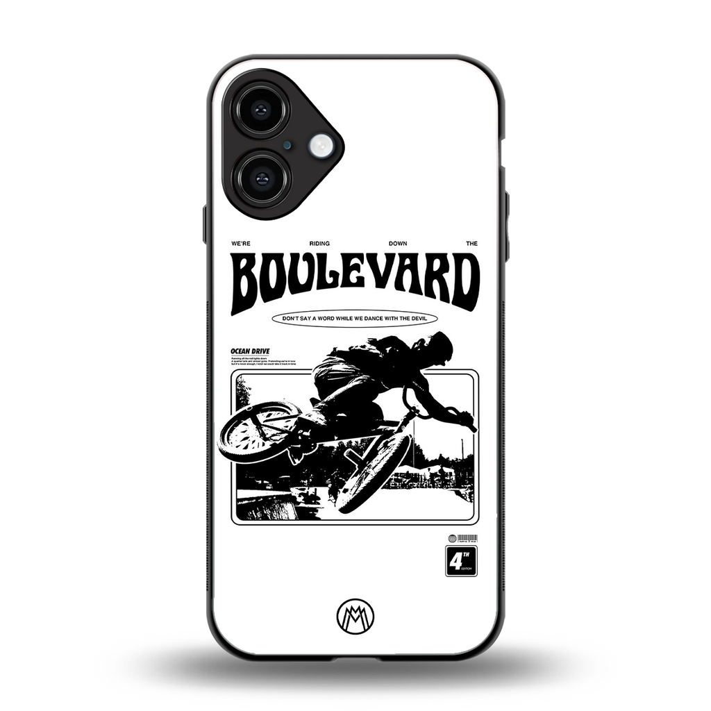 boulevard back phone cover | glass case for iphone 16 plus