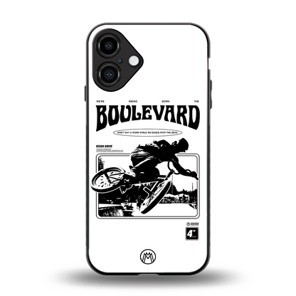 boulevard back phone cover | glass case for iphone 16 plus