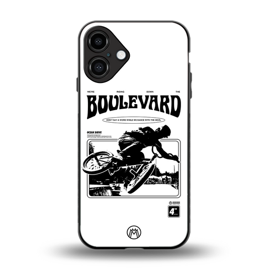boulevard back phone cover | glass case for iphone 16 plus