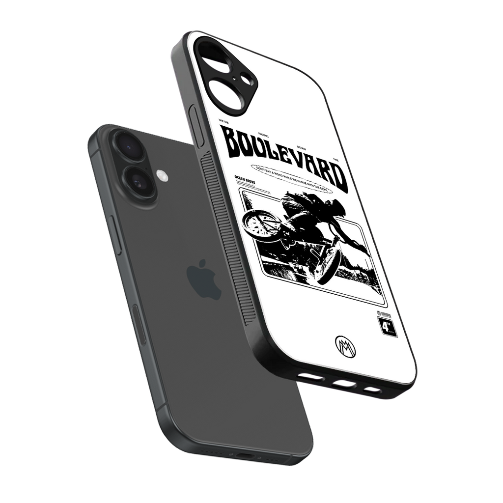 boulevard back phone cover | glass case for iphone 16 plus