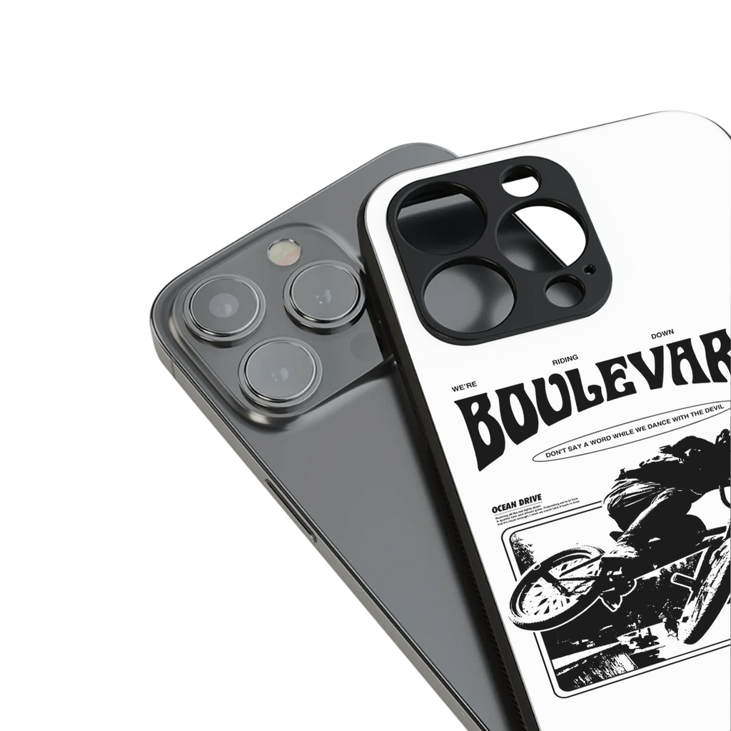 boulevard back phone cover | glass case for iphone 14 plus