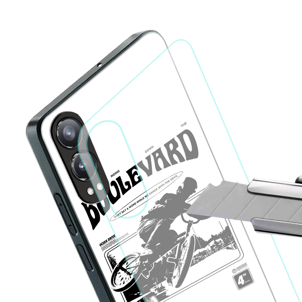 boulevard back phone cover | glass case for oneplus nord ce 4 lite