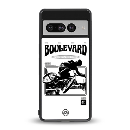 boulevard back phone cover | glass case for google pixel 7 pro