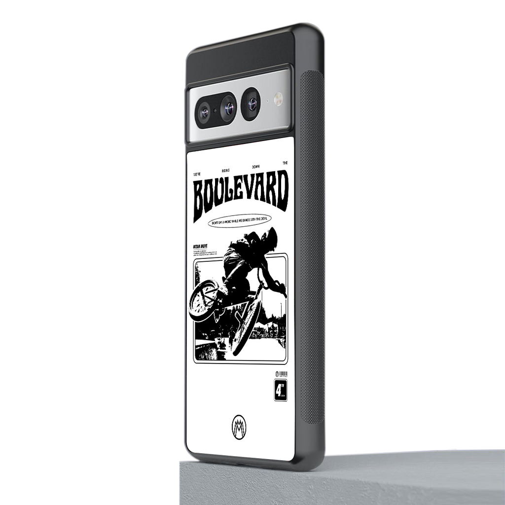 boulevard back phone cover | glass case for google pixel 7 pro