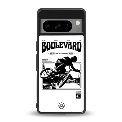 boulevard back phone cover | glass case for google pixel 8 pro