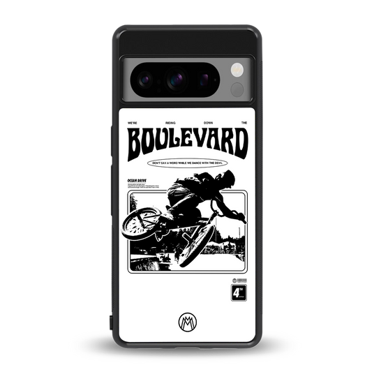 boulevard back phone cover | glass case for google pixel 8 pro