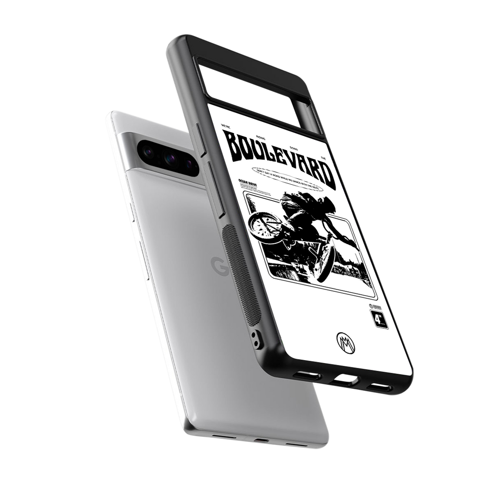 boulevard back phone cover | glass case for google pixel 8 pro