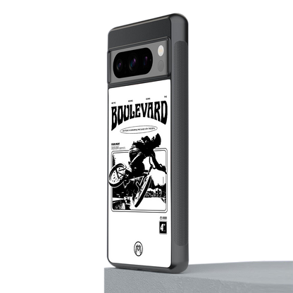 boulevard back phone cover | glass case for google pixel 8 pro