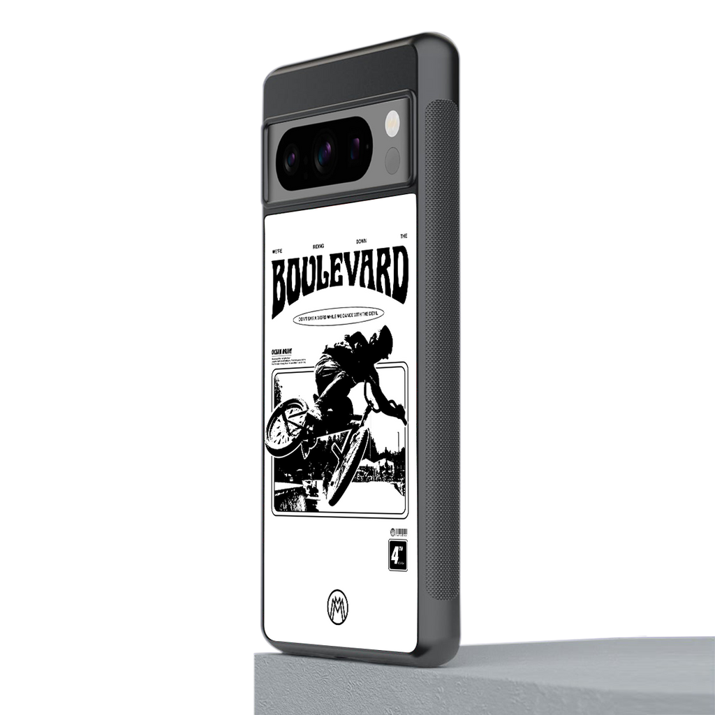 boulevard back phone cover | glass case for google pixel 8 pro