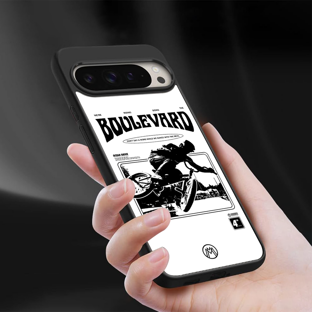 boulevard back phone cover | glass case for google pixel 9 pro