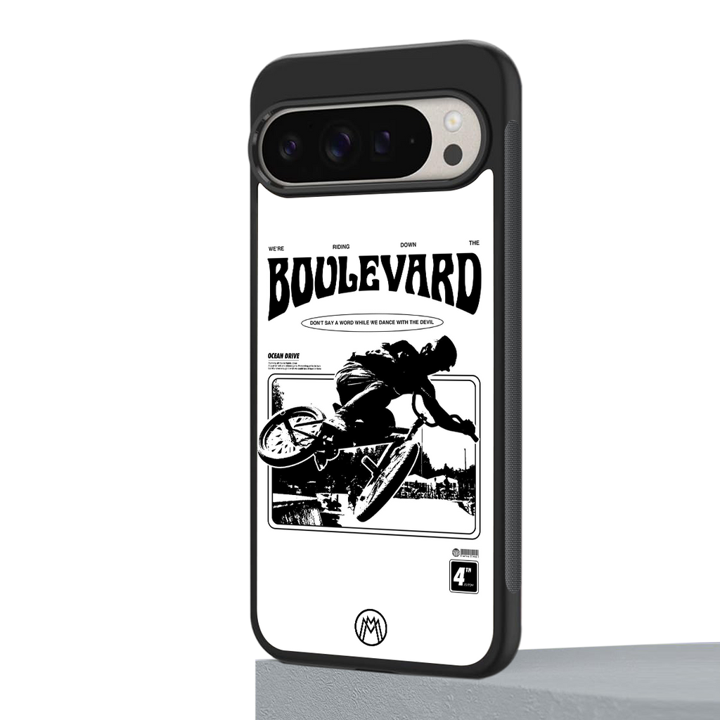 boulevard back phone cover | glass case for google pixel 9 pro