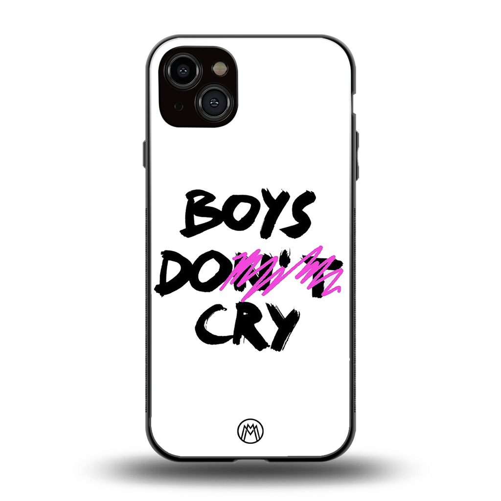 boys do cry back phone cover | glass case for iphone 15 plus