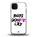 boys do cry back phone cover | glass case for iphone 15 plus