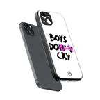 boys do cry back phone cover | glass case for iphone 14 plus