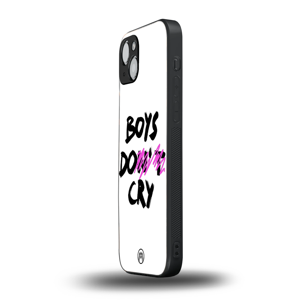 boys do cry back phone cover | glass case for iphone 15 plus