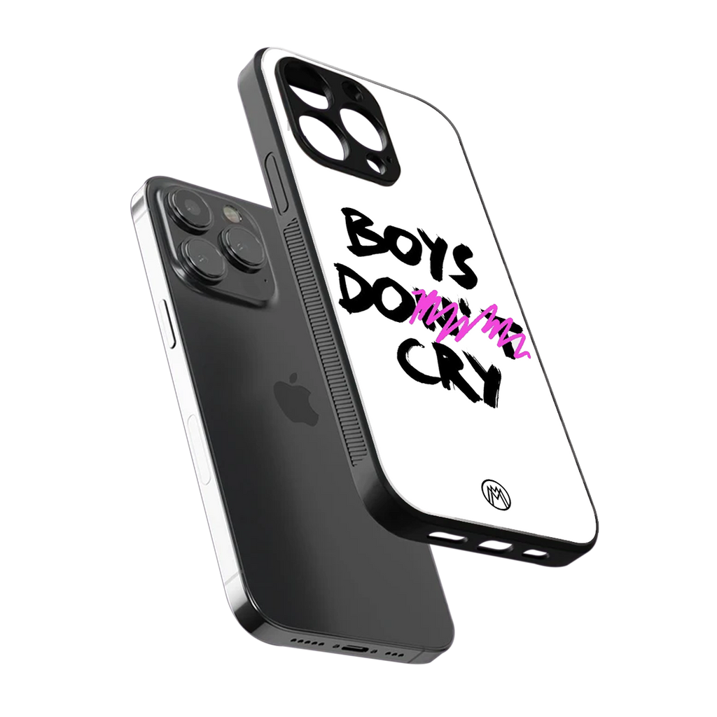 boys do cry back phone cover | glass case for iphone 15 pro max