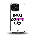 boys do cry back phone cover | glass case for iphone 15 pro