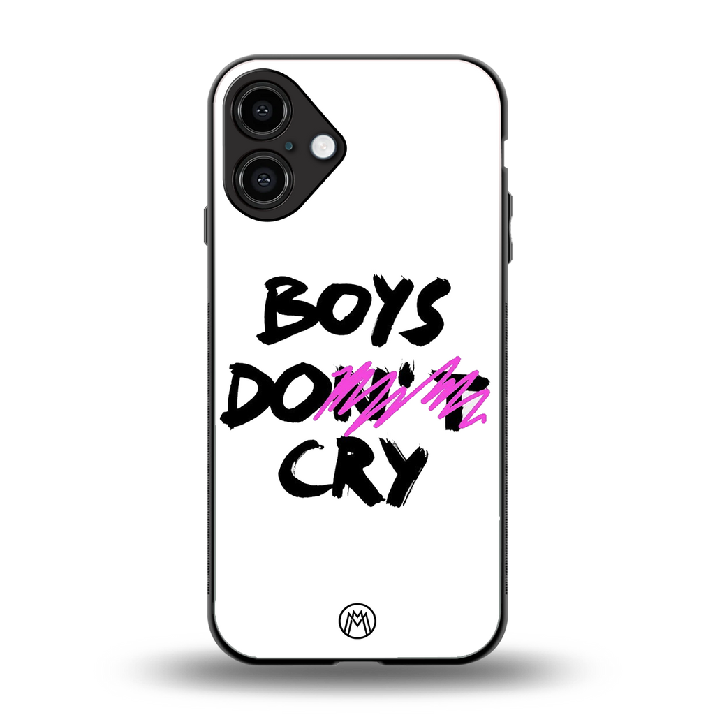 boys do cry back phone cover | glass case for iphone 16 plus