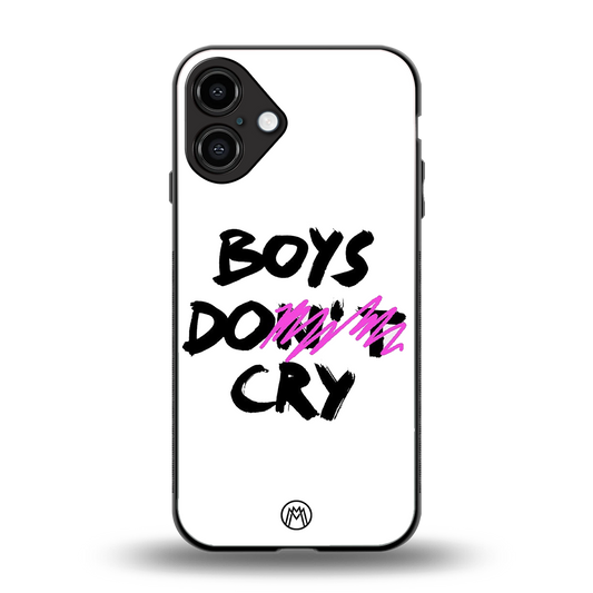 boys do cry back phone cover | glass case for iphone 16 plus