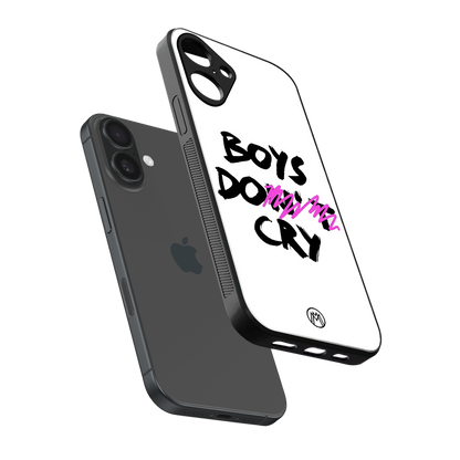 boys do cry back phone cover | glass case for iphone 16 plus