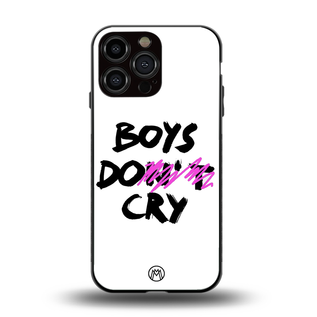 boys do cry back phone cover | glass case for iphone 16 pro max