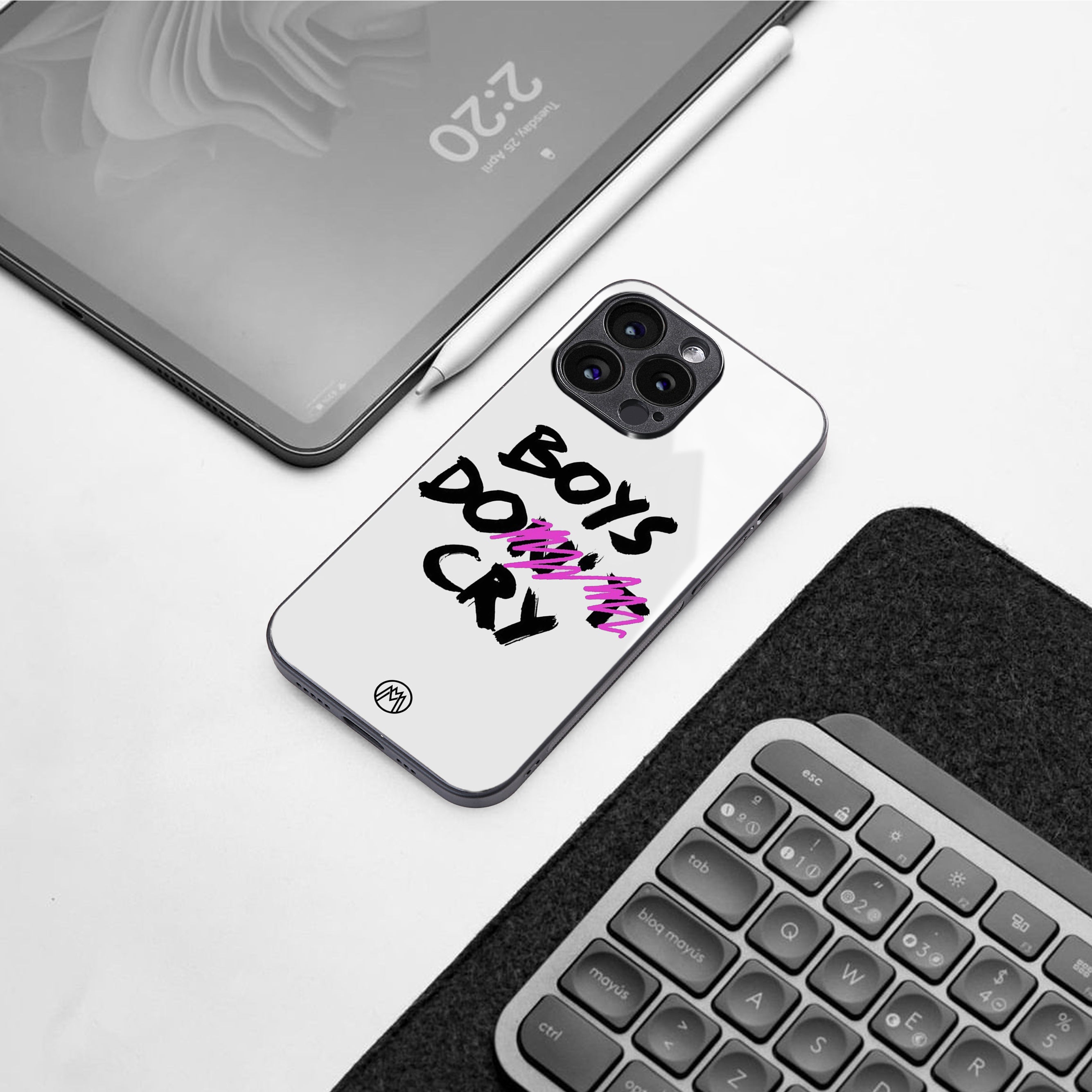 boys do cry back phone cover | glass case for iphone 16 plus
