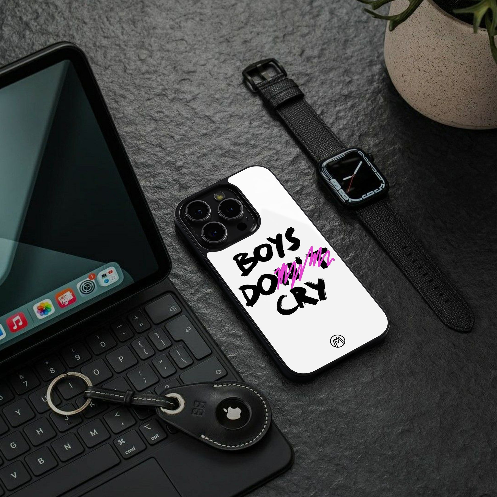 boys do cry back phone cover | glass case for iphone 16 pro max
