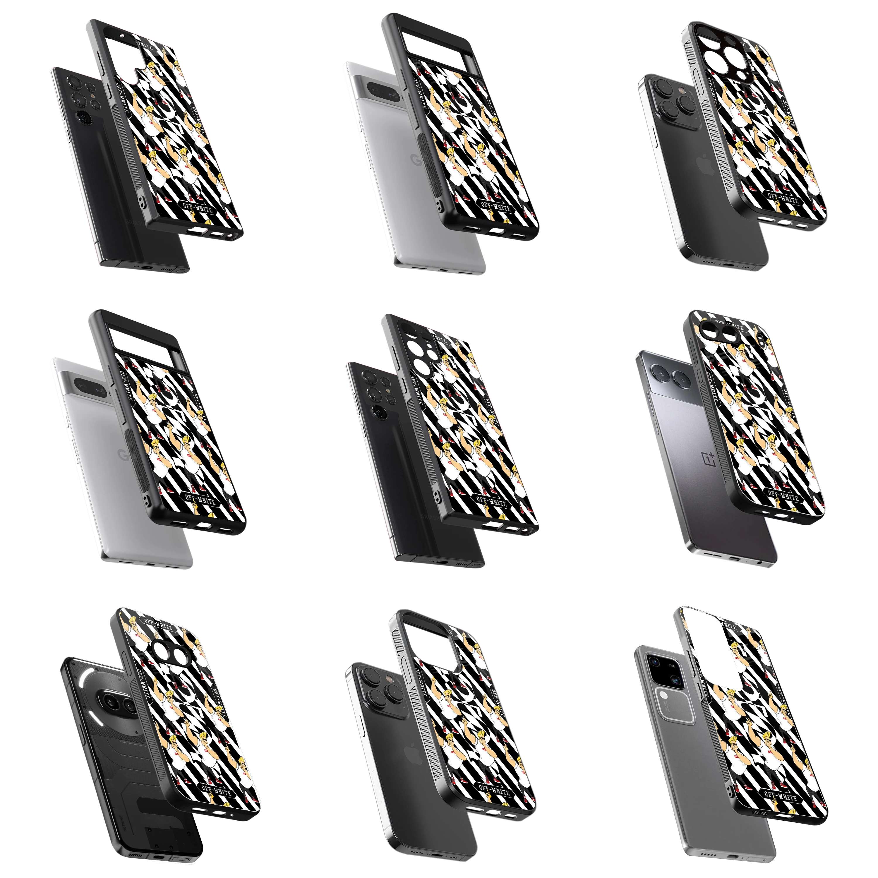 Durable Glass Back Mobile Case for iPhone, Samsung, OnePlus, Google Pixel, Redmi, Vivo, Oppo