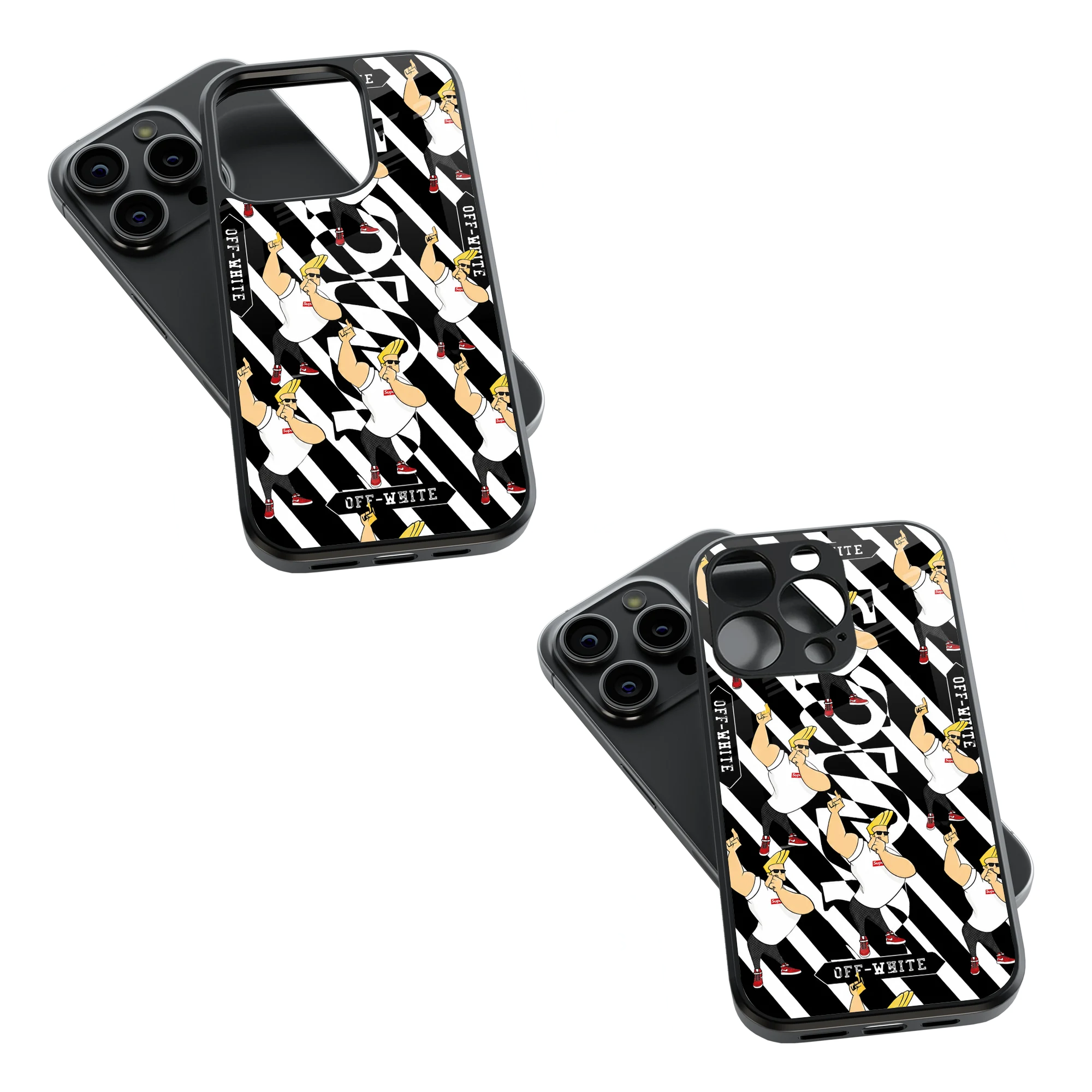 Trendy Glass Back Mobile Case for iPhone, Samsung, Redmi, OnePlus, Google Pixel, Motorola