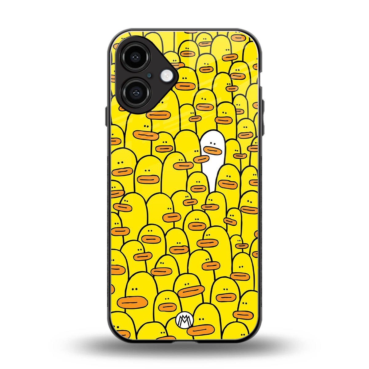 brian the duck back phone cover | glass case for iphone 16 plus