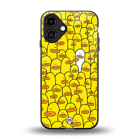 brian the duck back phone cover | glass case for iphone 16 plus