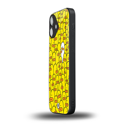 brian the duck back phone cover | glass case for iphone 16 plus