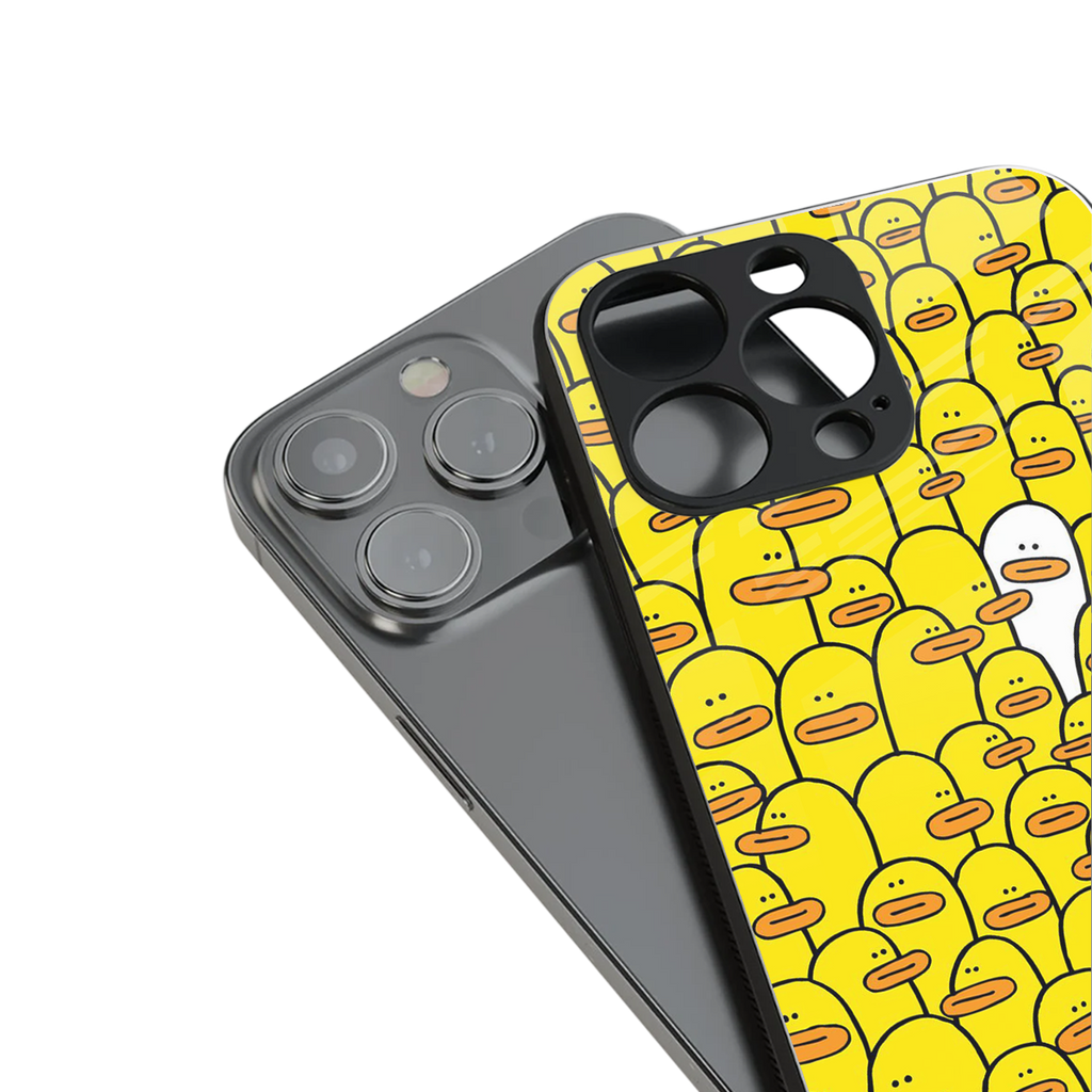 brian the duck back phone cover | glass case for iphone 16 plus