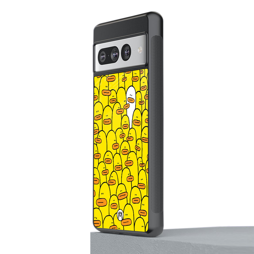 brian the duck back phone cover | glass case for google pixel 7 pro