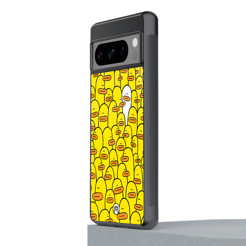 brian the duck back phone cover | glass case for google pixel 8 pro