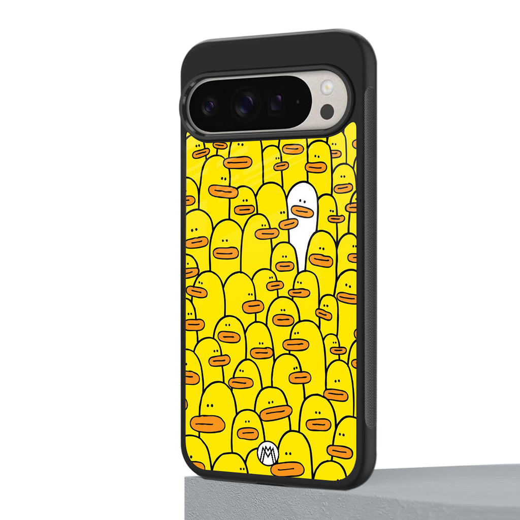 brian the duck back phone cover | glass case for google pixel 9 pro xl