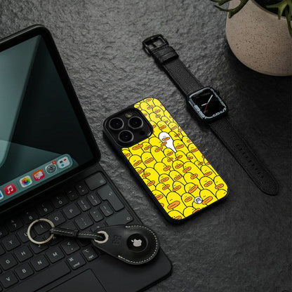 brian the duck back phone cover | glass case for iphone 16 pro max