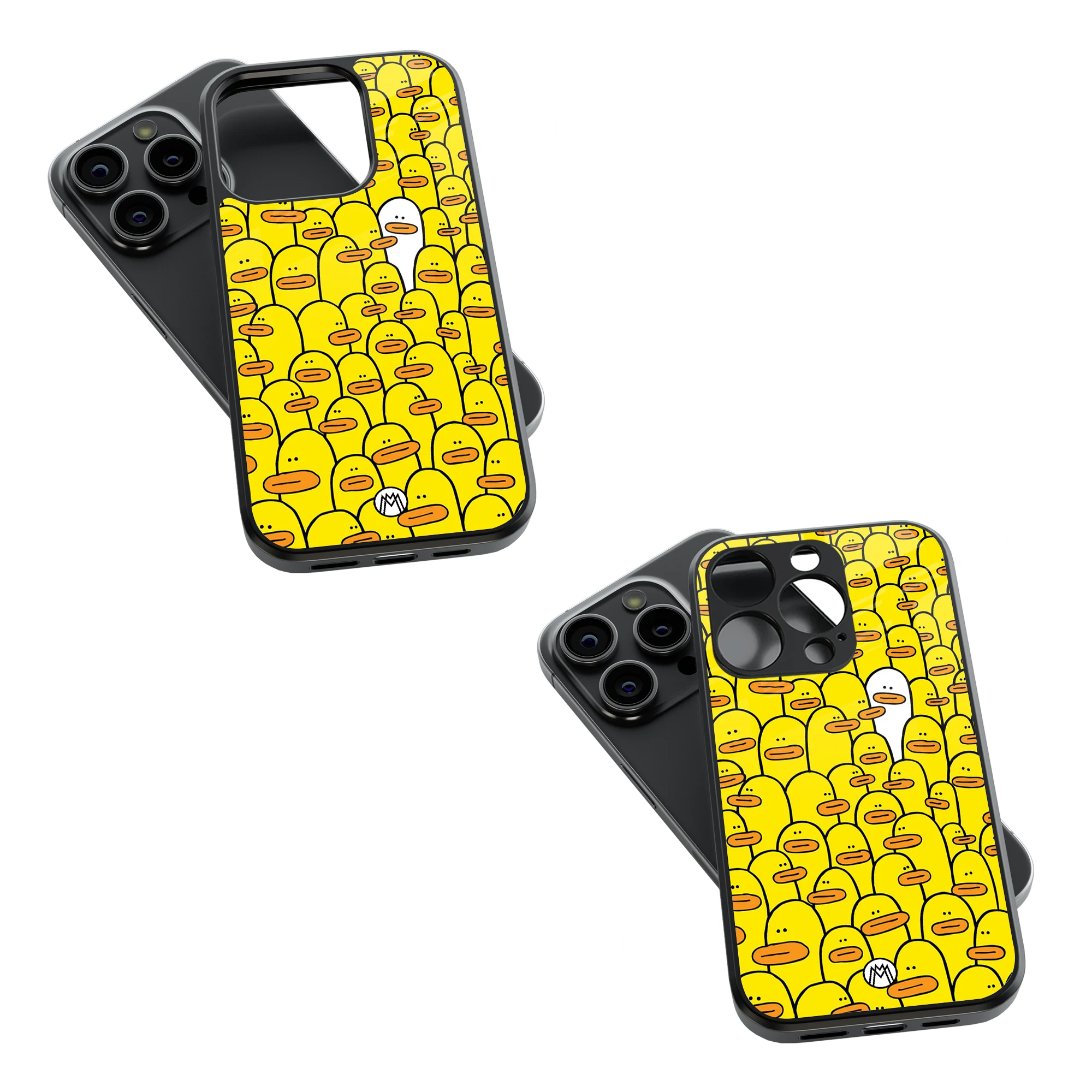 Trendy Glass Back Mobile Case for iPhone, Samsung, Redmi, OnePlus, Google Pixel, Motorola