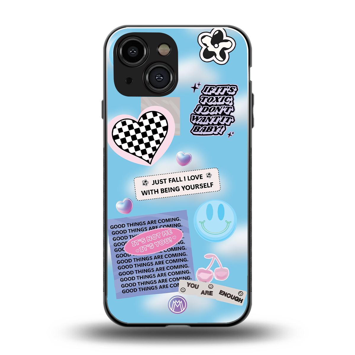 brightside back phone cover | glass case for iphone 13 mini