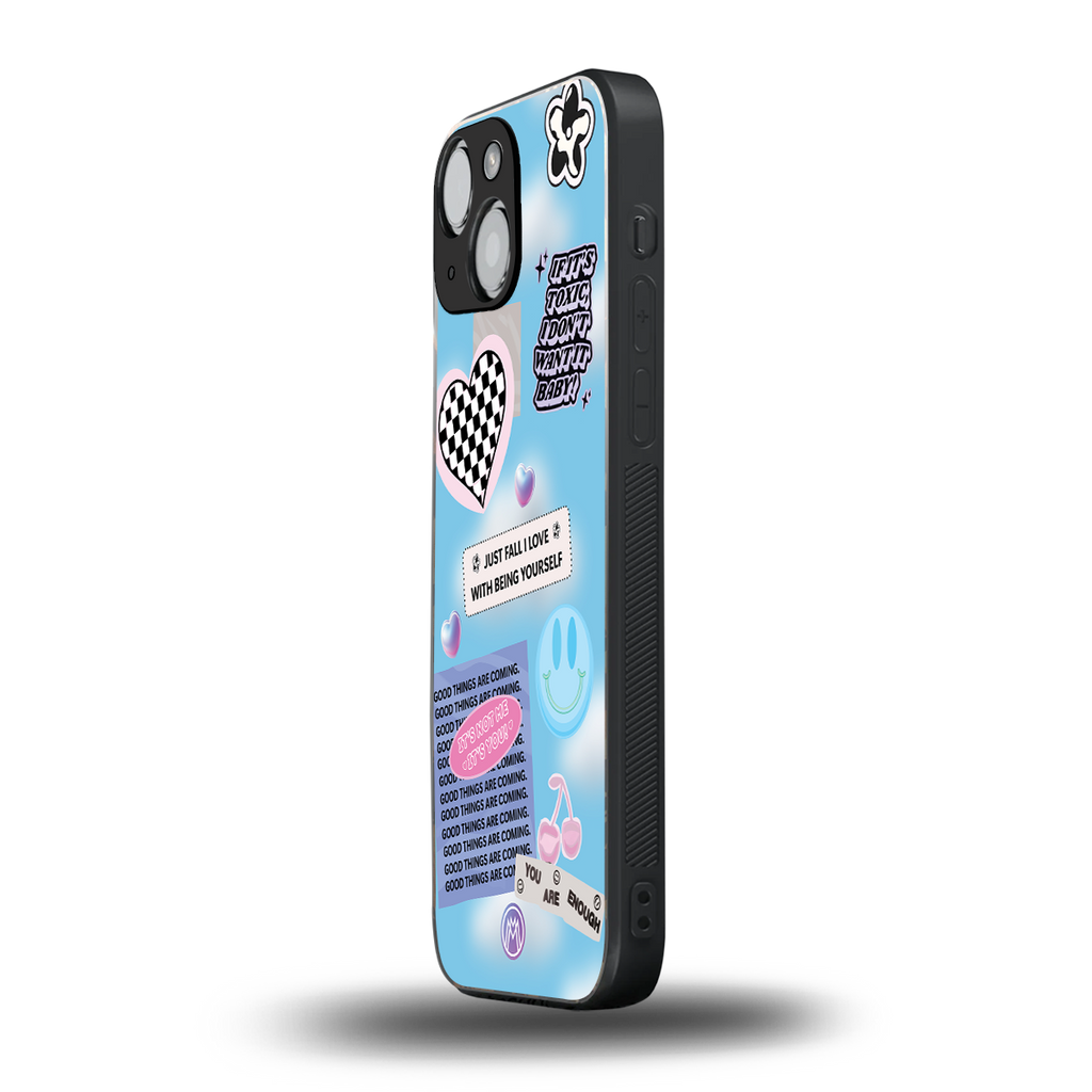 brightside back phone cover | glass case for iphone 13 mini