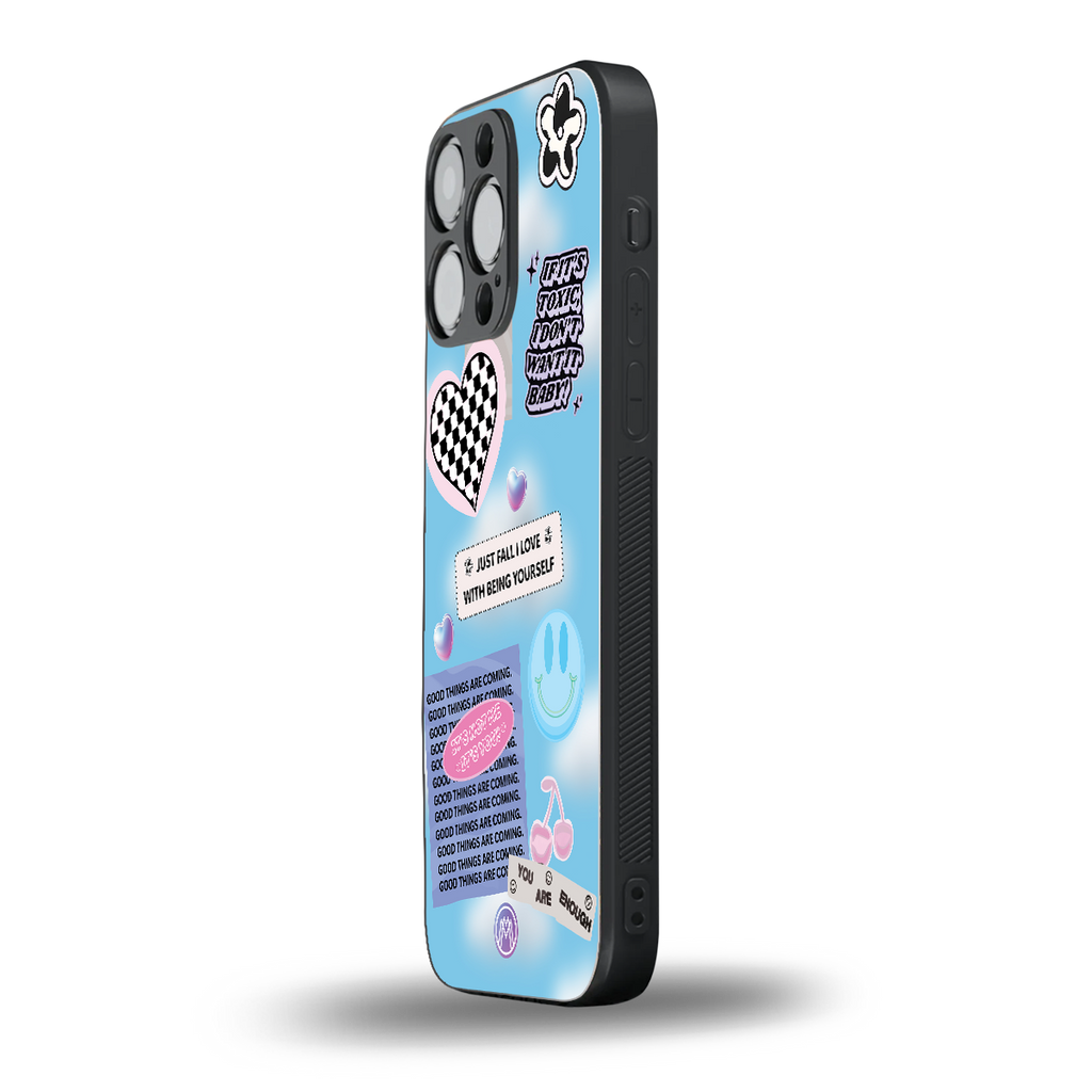 brightside back phone cover | glass case for iphone 13 pro max