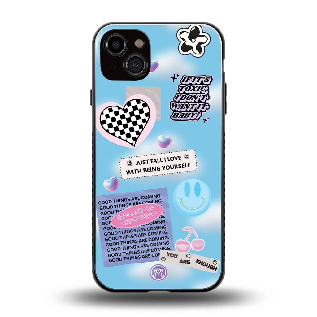 brightside back phone cover | glass case for iphone 14 plus