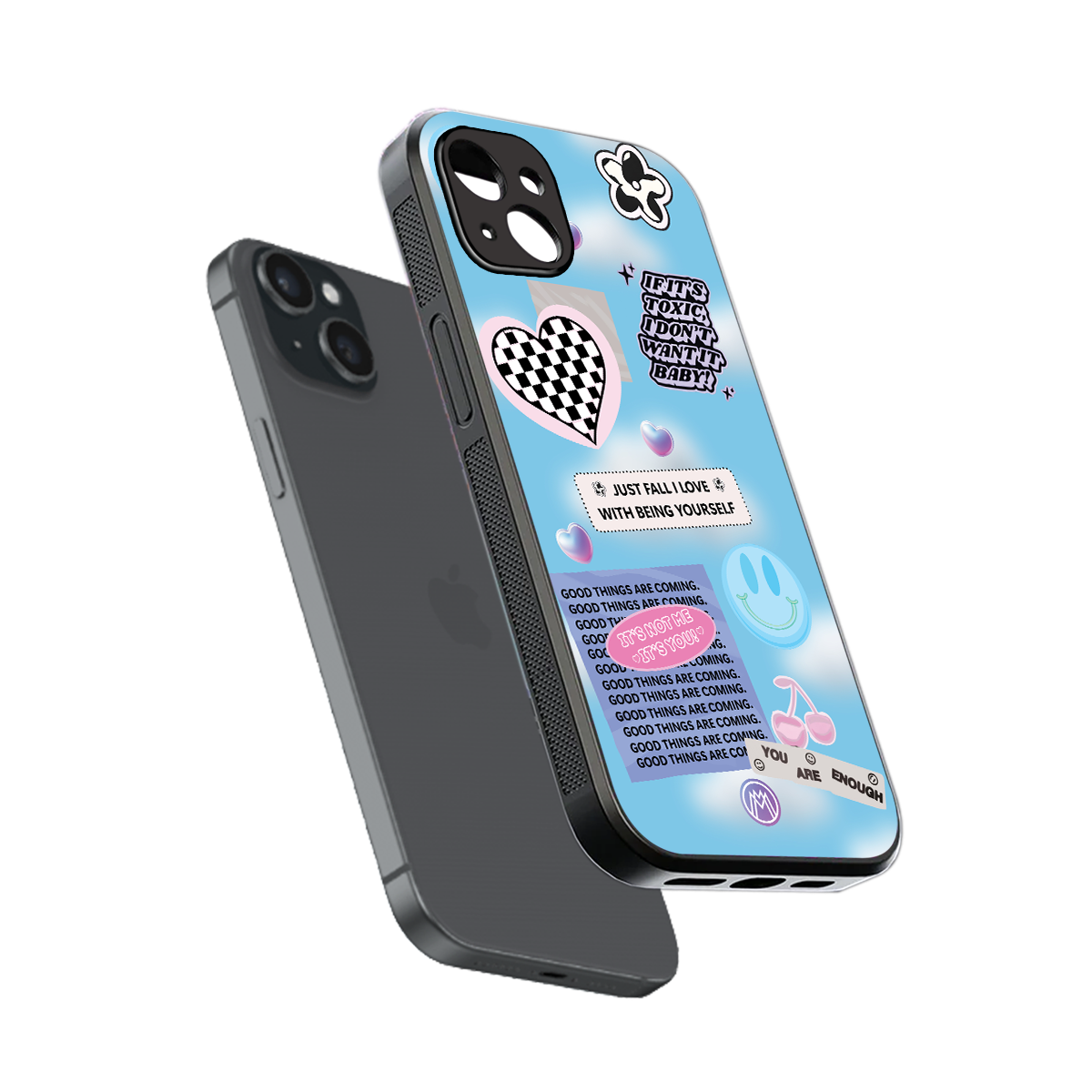 brightside back phone cover | glass case for iphone 15 plus