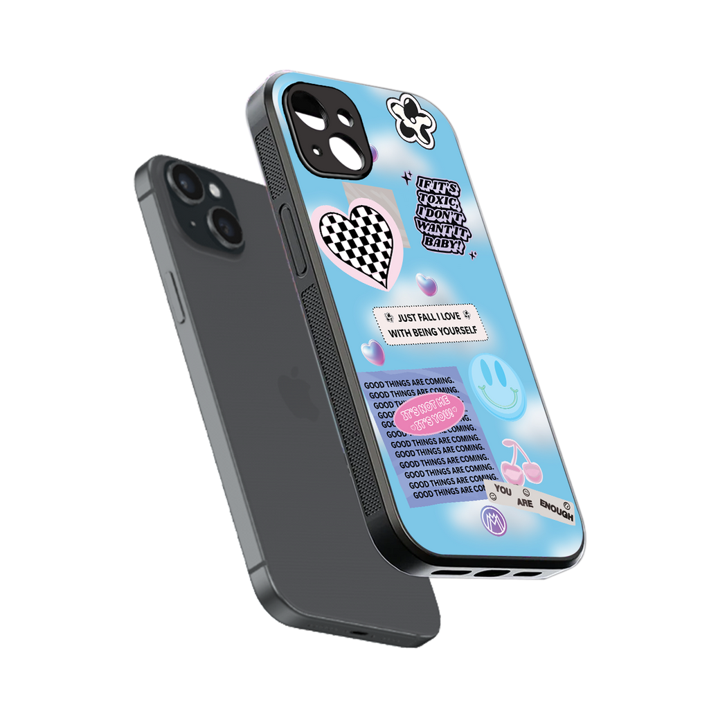 brightside back phone cover | glass case for iphone 14 plus