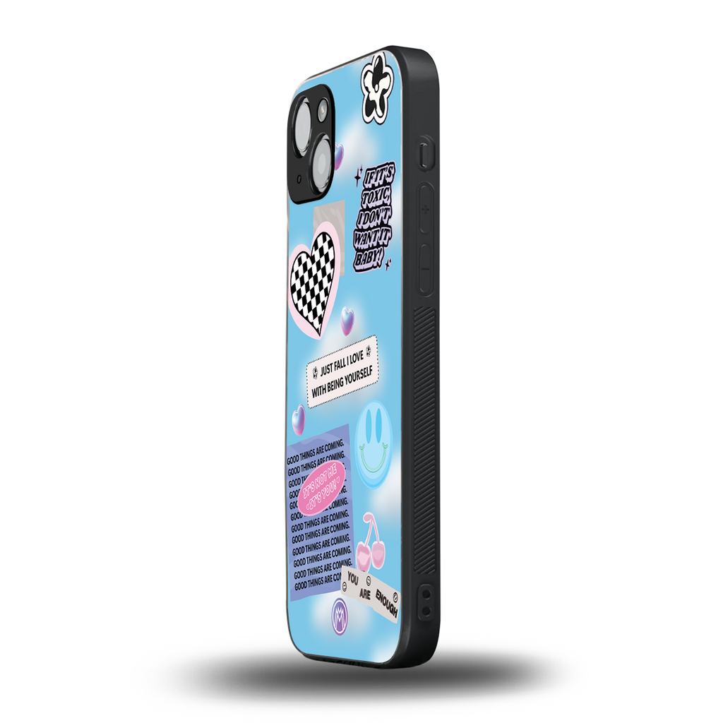 brightside back phone cover | glass case for iphone 14 plus