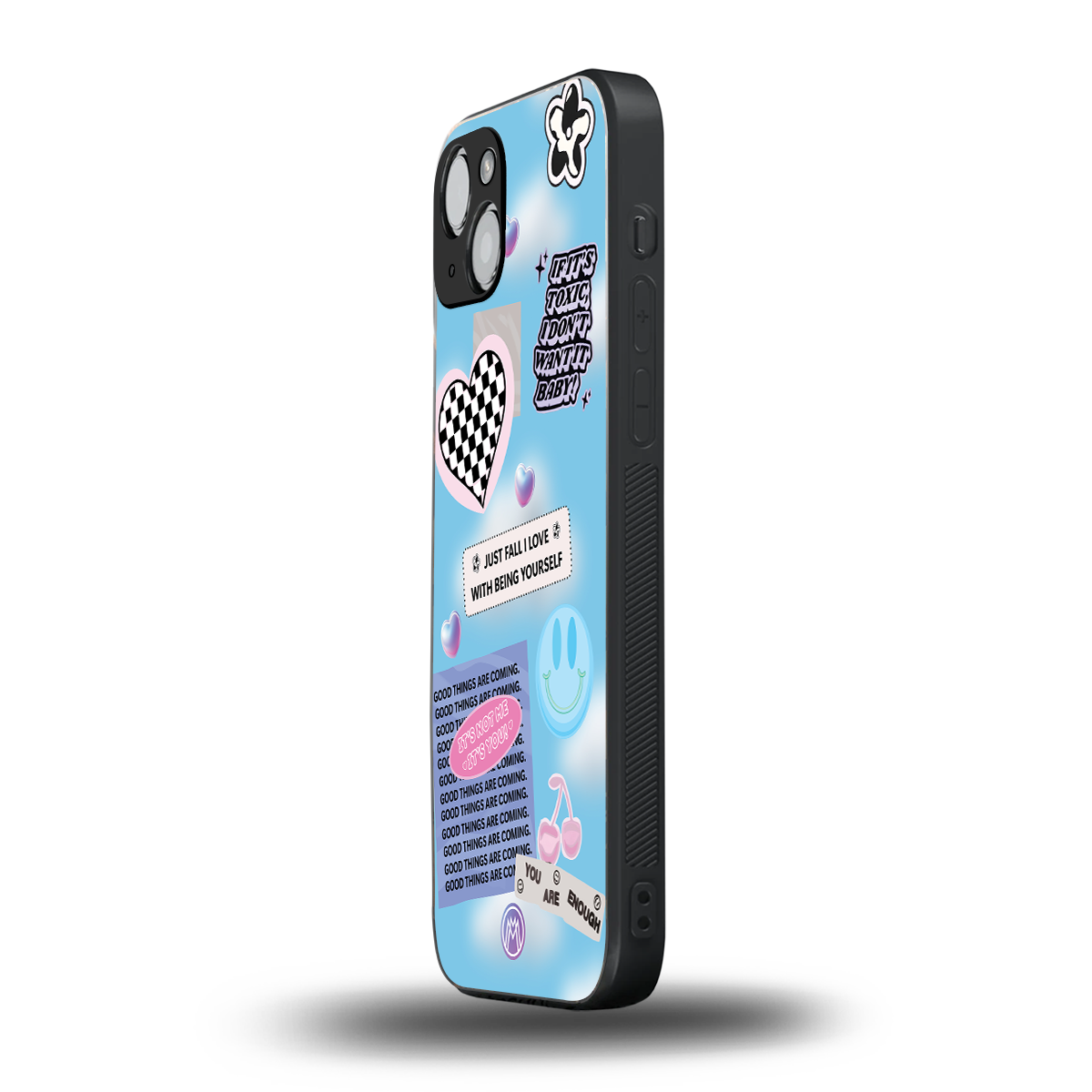 brightside back phone cover | glass case for iphone 14 plus