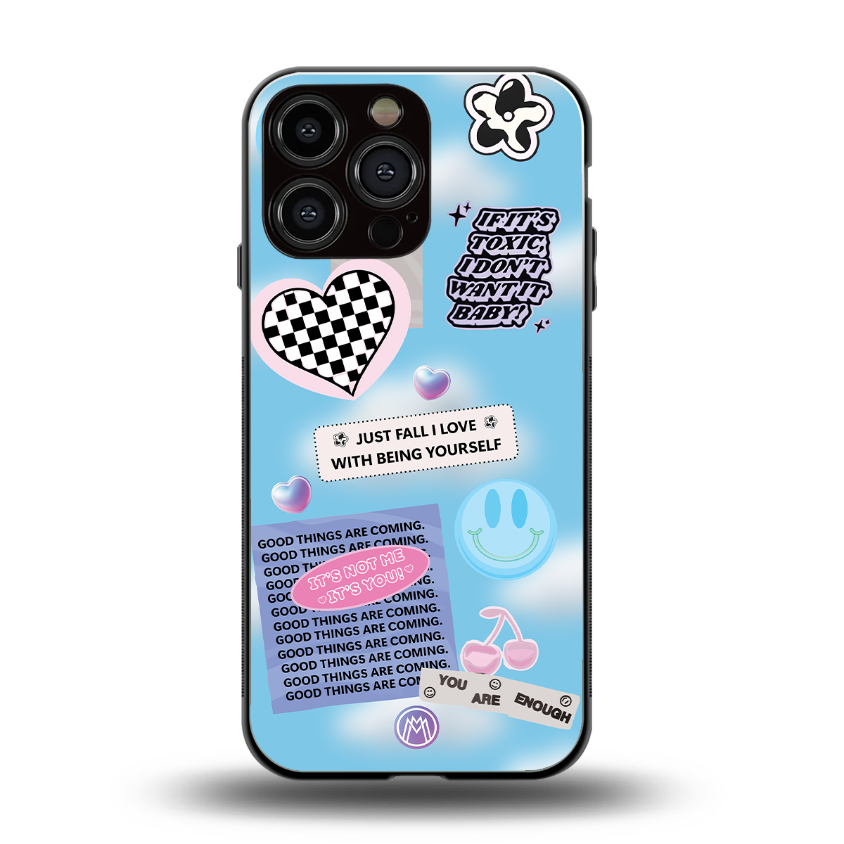 brightside back phone cover | glass case for iphone 14 pro max