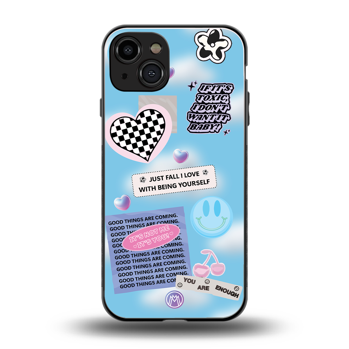 brightside back phone cover | glass case for iphone 15